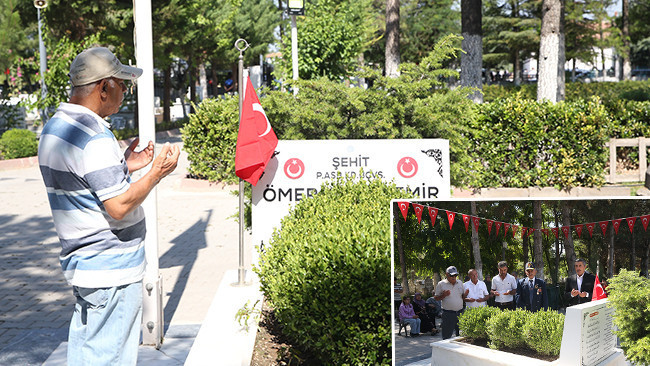 15 Temmuz kahramanı Ömer Halisdemir'in kabrinde ziyaretçi akını