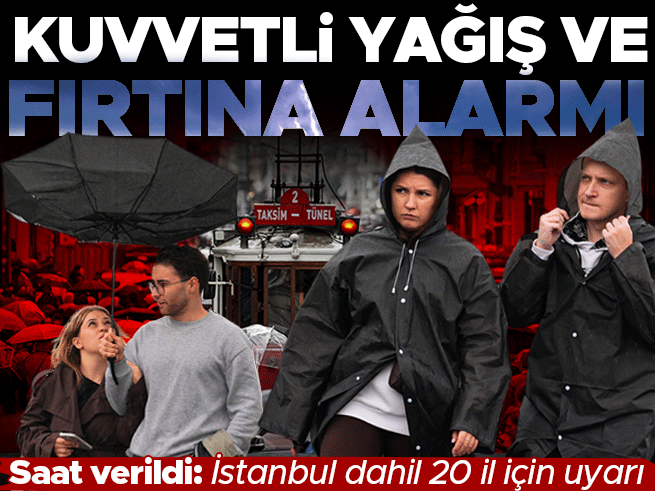20 İlde Şiddetli Sağanak ve Fırtına Alarmı: İstanbul Dahil Hafta Boyu Etkili Olacak