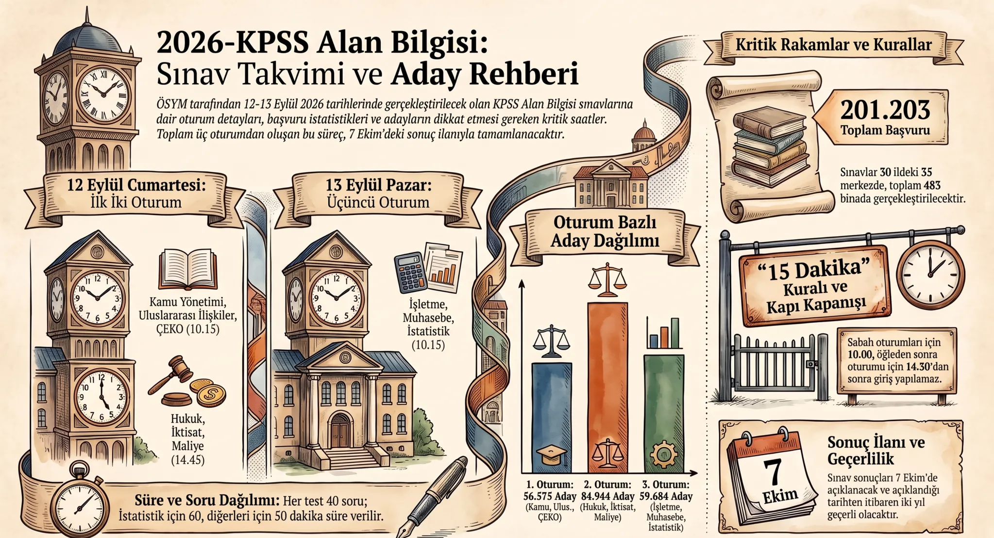2026-KPSS Alan Bilgisi Sınavı İlk İki Oturumu Bugün Yapılacak