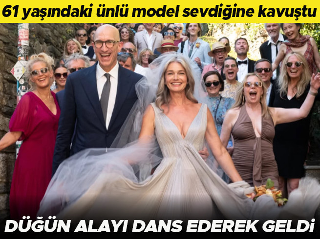 61 yaşındaki ünlü model sevdiğine kavuştu: Dans ederek düğün alayı