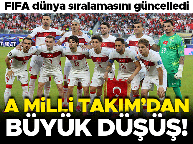 A Milli Takım FIFA sıralamasında 10 basamak geriledi
