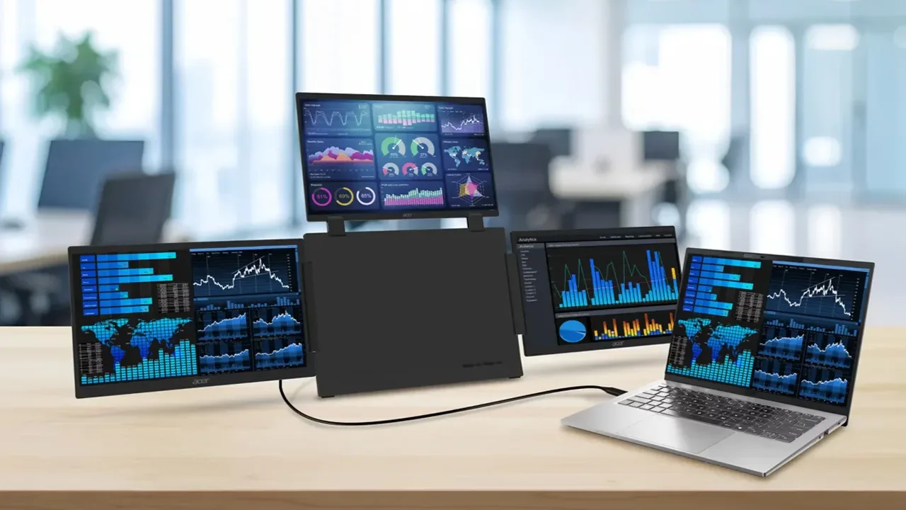 Acer'dan Üç Ekranlı Taşınabilir Monitör: PD163Q-P3