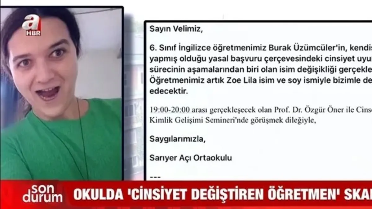 Açı Ortaokulu'nda Cinsiyet Değiştiren Öğretmen Krizi Büyüyor