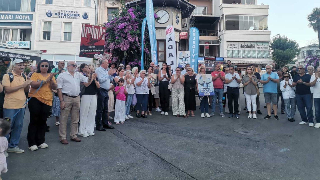 Adalar'da 'Adalet Nöbeti' 8. haftasında sürüyor