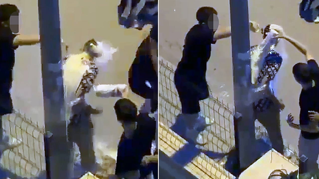 Adana'da gençler arkadaşlarını direğe bağlayıp un ve yağ döktü