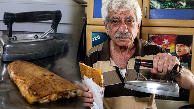 Adana'da 76 yaşındaki usta 50 yıldır aynı ütüyle tost yapıyor