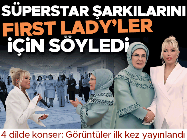 Ajda Pekkan, NATO liderlerinin eşleri için sahne aldı