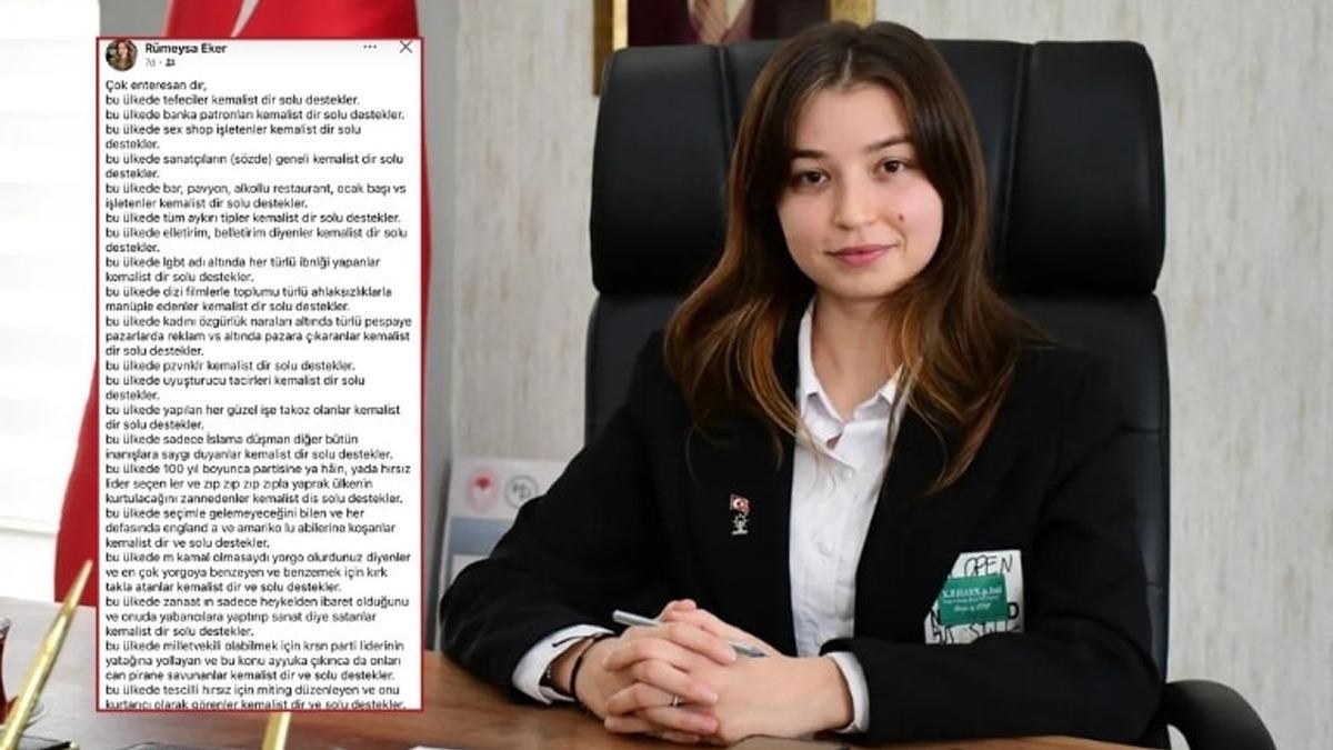 AK Partili Rümeysa Eker Atatürk paylaşımı sonrası istifa etti