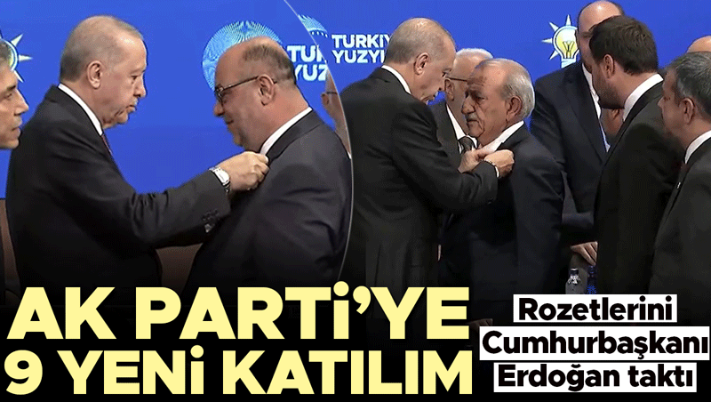 AK Parti'ye 9 Belediye Başkanı Katıldı: Erdoğan Rozetleri Taktı