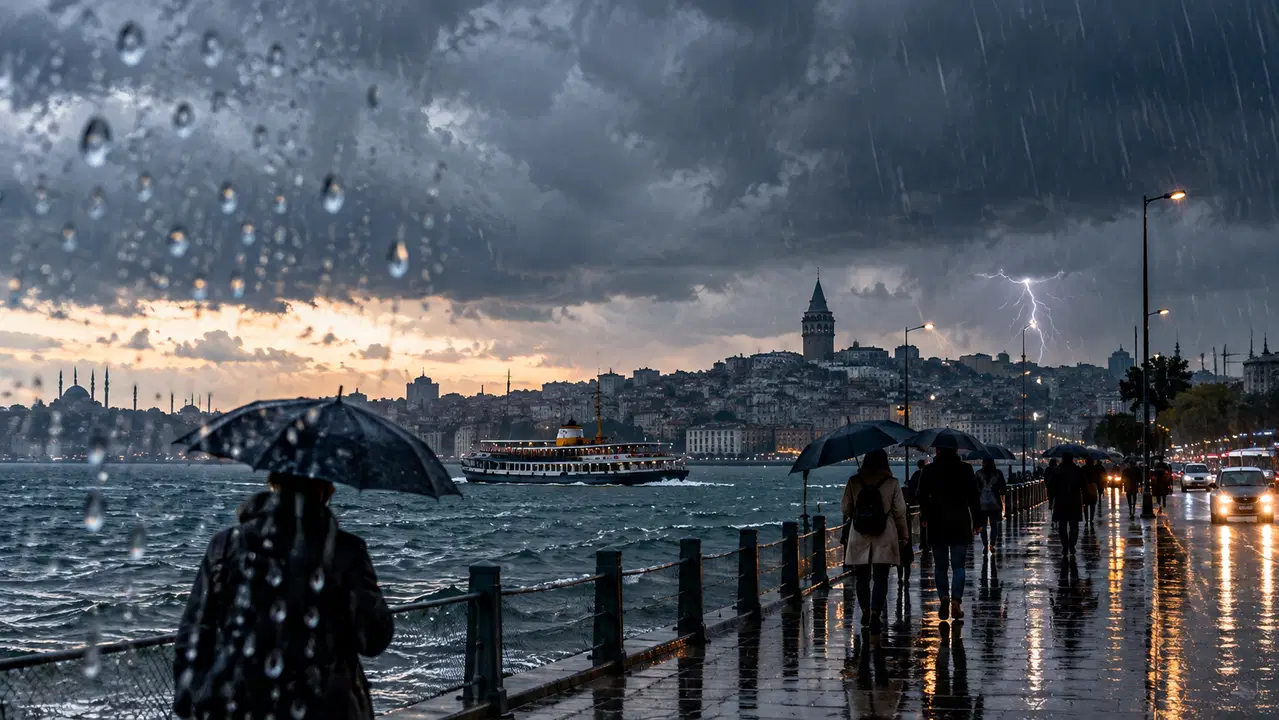 AKOM: İstanbul'da Hafta Sonu Gök Gürültülü Sağanak Var