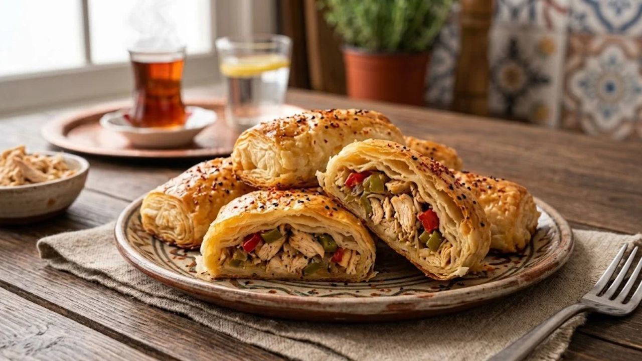 Akşam Sofralarına Lezzetli Dokunuş: Tavuklu Börek Tarifi