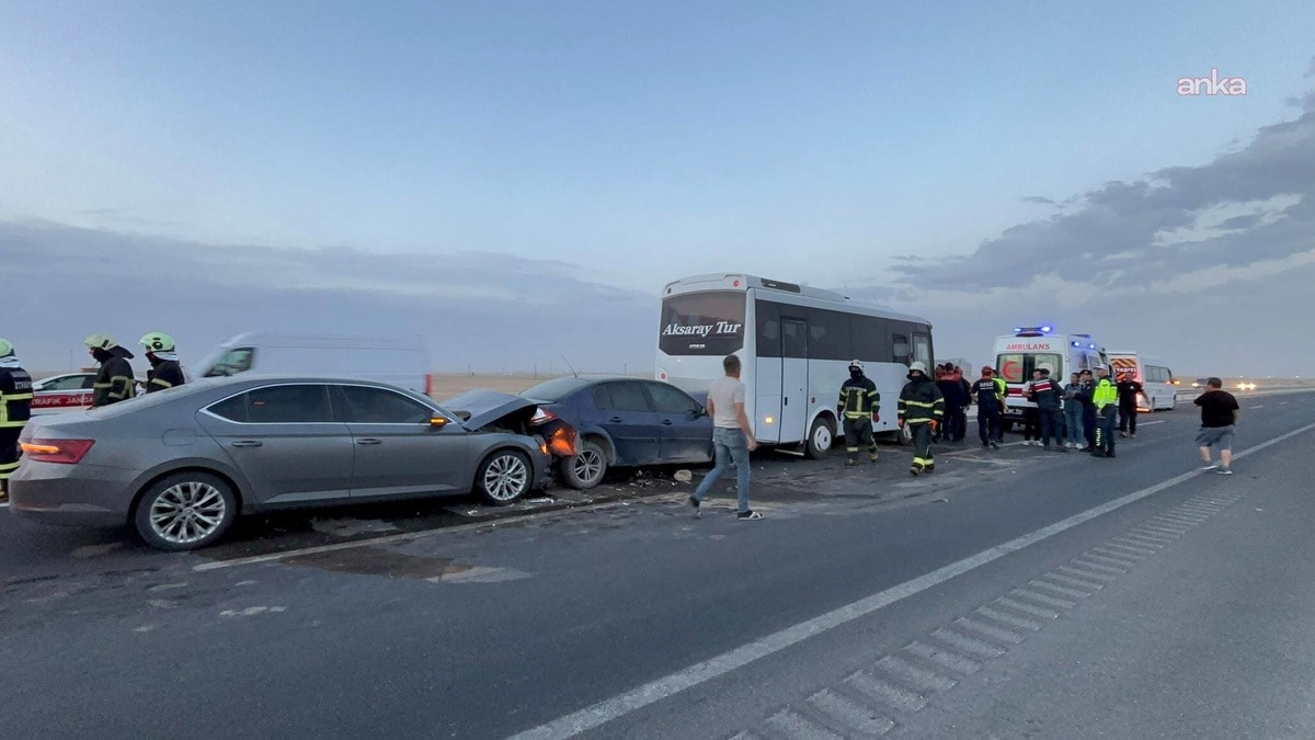 Aksaray-Konya Karayolunda Toz Fırtınası Zincirleme Kaza: 7 Araç Karıştı, Çok Sayıda Yaralı
