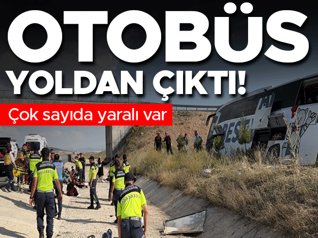 Aksaray'da yolcu otobüsü devrildi: 19 yaralı