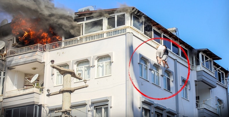 Alevlere 3, zemine 10 metre! İtfaiye son anda yetişmese