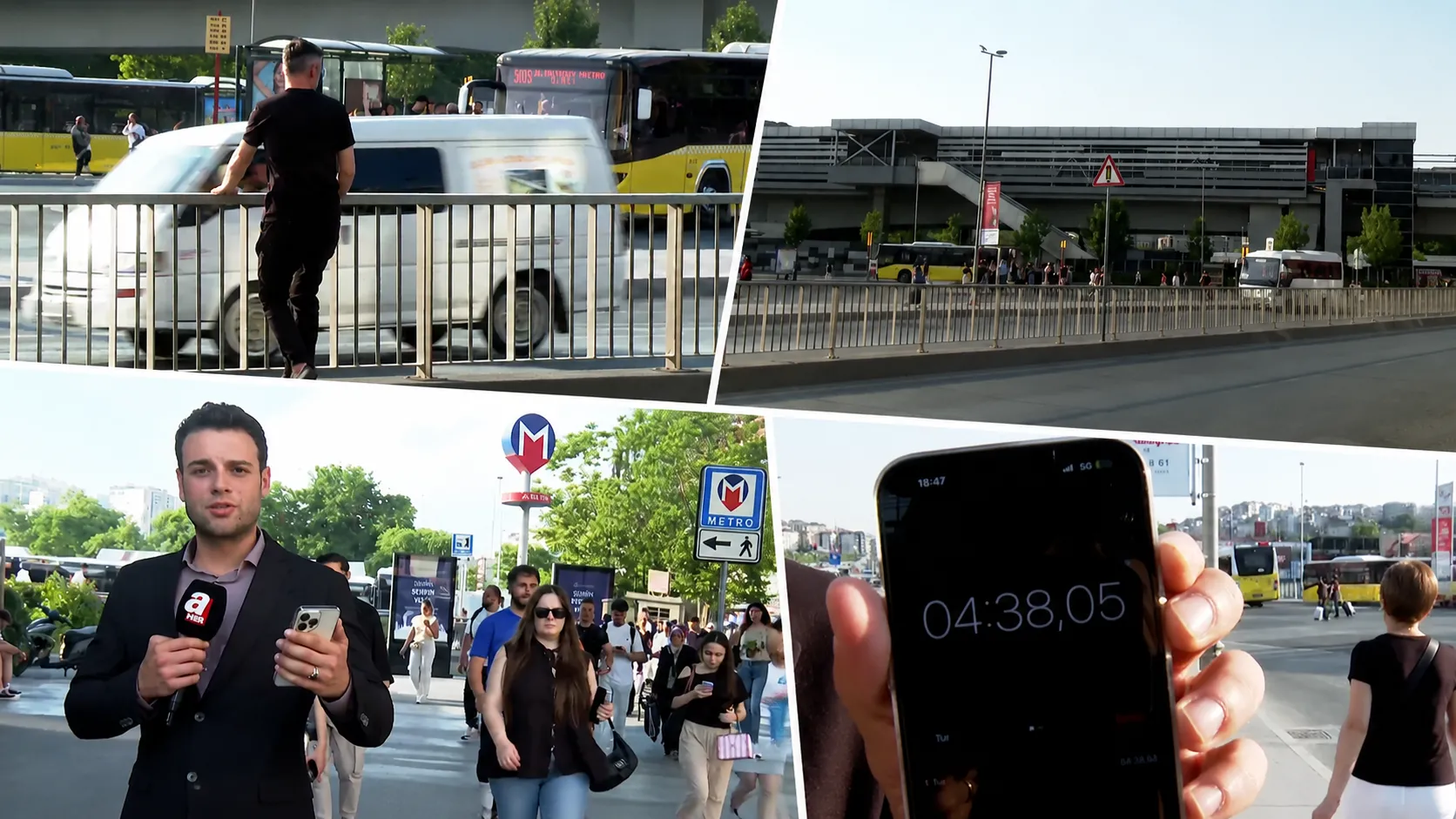 Alibeyköy Metrosu'nda bariyer atlama tehlikesi