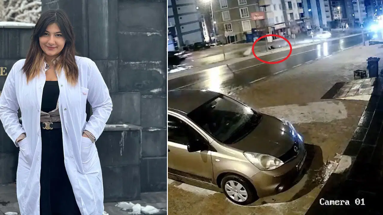 Alkollü sürücünün öldürdüğü tıp öğrencisi Yaren'in kaza anı görüntülendi
