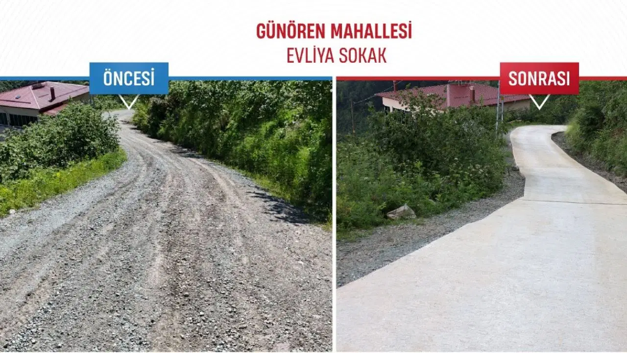 Altınordu'da ambulansın giremediği yollar yenilendi, belediye-vatandaş el ele