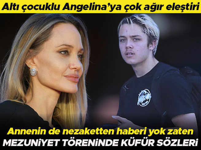 Angelina Jolie'ye lise mezuniyetinde küfür eleştirisi