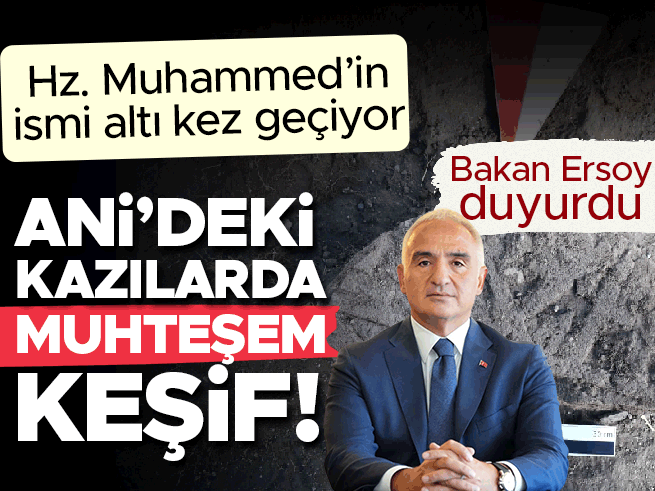 Ani'de Selçuklu Kümbetinde Hz. Muhammed İsmi Bulunan Taş Keşfedildi