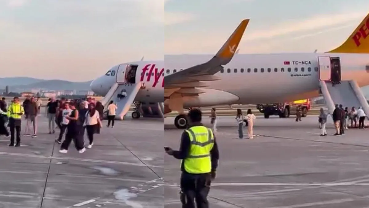 Ankara Esenboğa'da panik: Powerbank dumanı nedeniyle uçak tahliye edildi