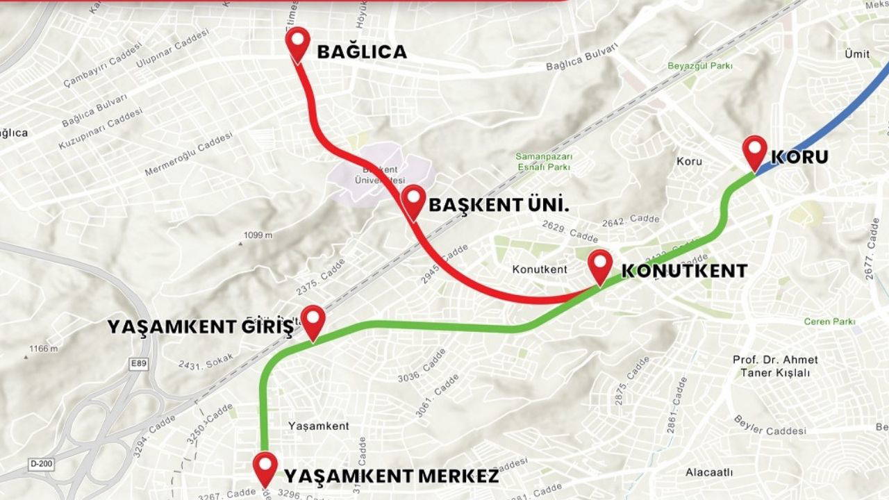 Ankara'ya 9 km yeni metro: Koru-Yaşamkent hattı ihale süreci başladı