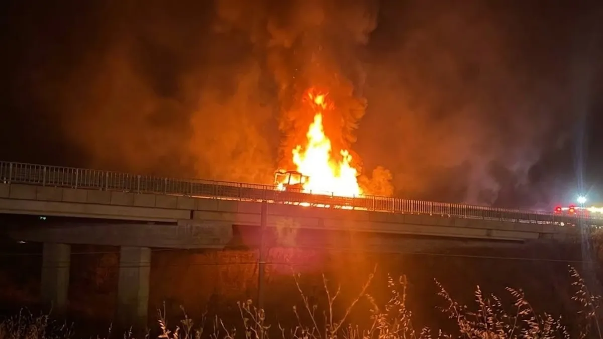 Ankara Polatlı'da TIR Alevlere Teslim Oldu