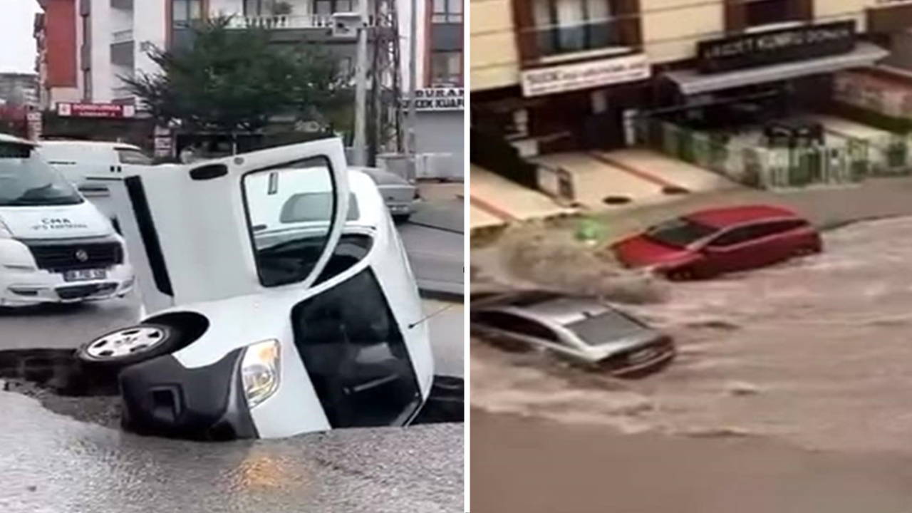 Ankara'da şiddetli yağış sele yol açtı: Araçlar sürüklendi, evler su altında