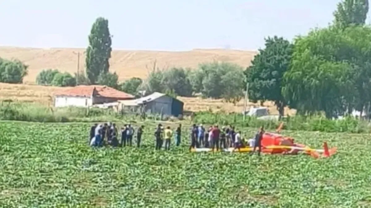 Ankara Temelli'de eğitim helikopteri düştü: 2 yaralı