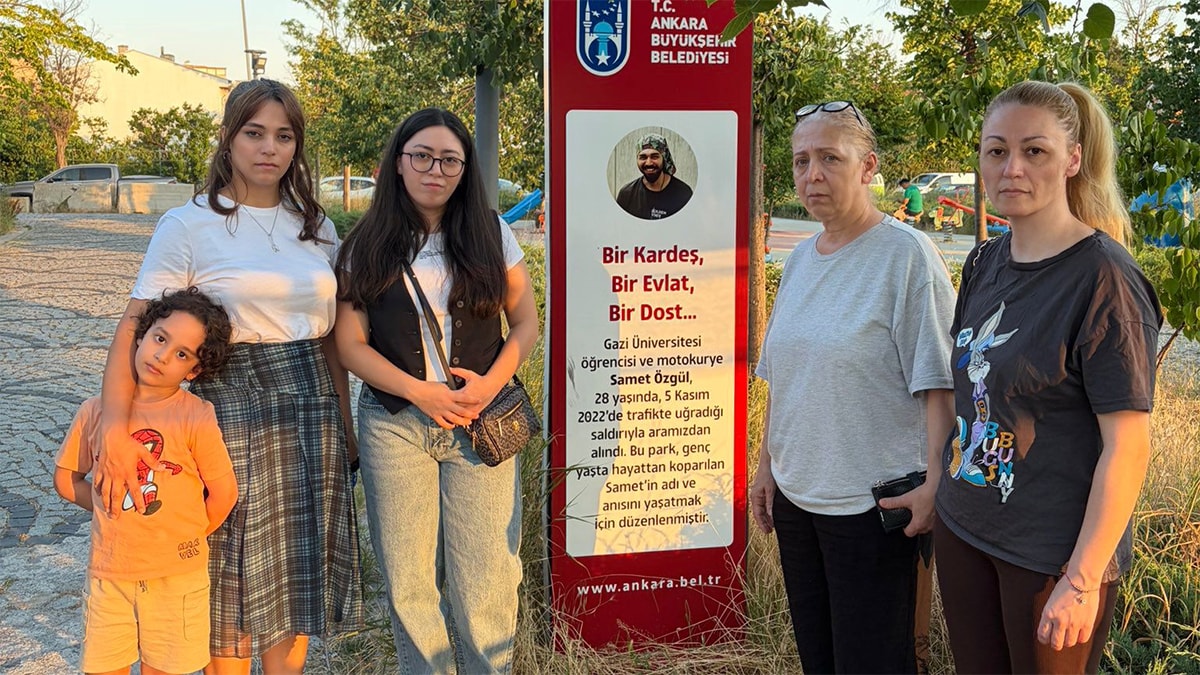Ankara'da öldürülen motokurye Samet Özgül'ün adı parka verildi
