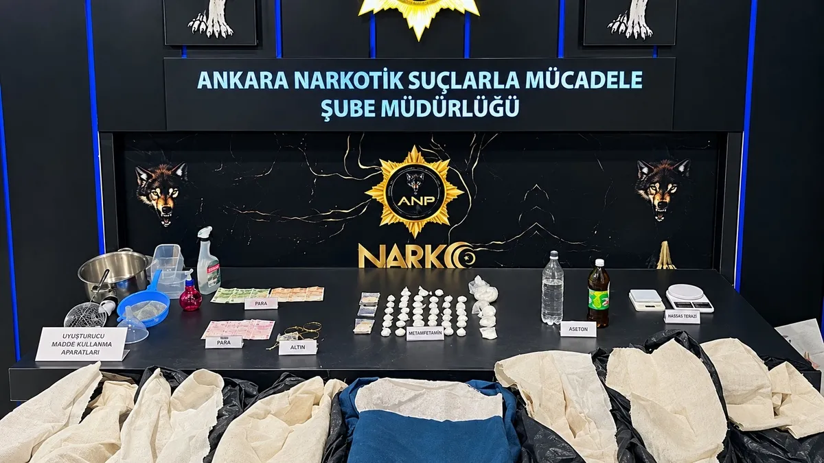 Ankara'da Uyuşturucu Operasyonu: 6,6 Kilo Metamfetamin Ele Geçirildi