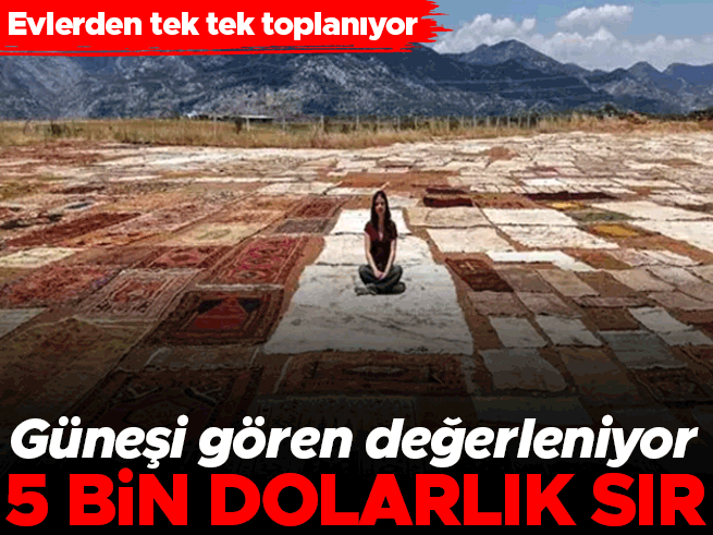 Antalya'da güneşte yenilenen eski halılar yurt dışında 5 bin dolara satılıyor