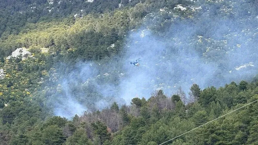 Antalya'nın Kaş İlçesinde Orman Yangını: Havadan ve Karadan Kontrol Çalışmaları Sürüyor