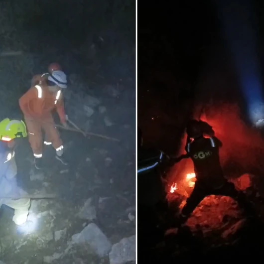 Antalya Kemer'deki orman yangını 14 saat sonra kontrol altında