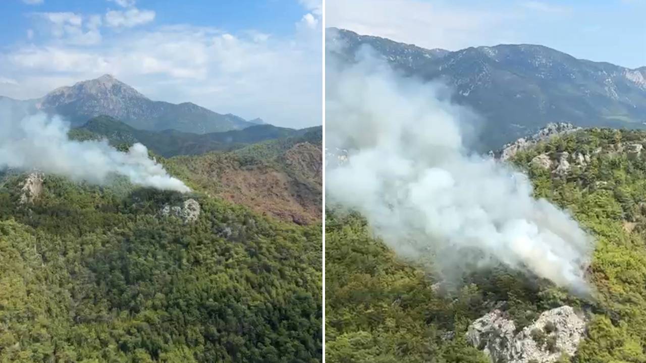 Antalya Kemer'de Orman Yangını: Havadan ve Karadan Müdahale