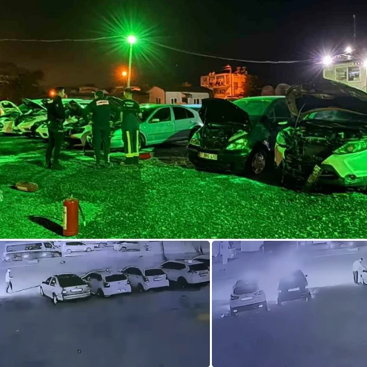 Antalya'da Oto Galeri Kundaklama: 6 Araç Kül Oldu