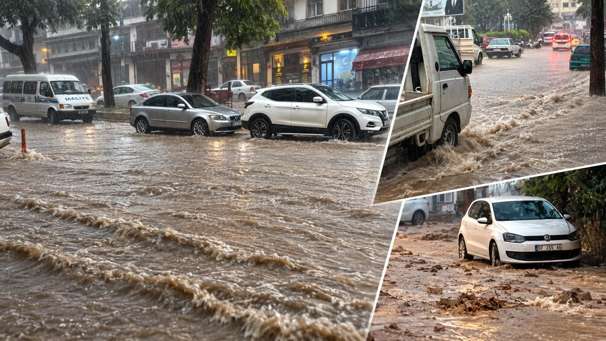 Antalya'da Sağanak Su Taşkınlarına Neden Oldu