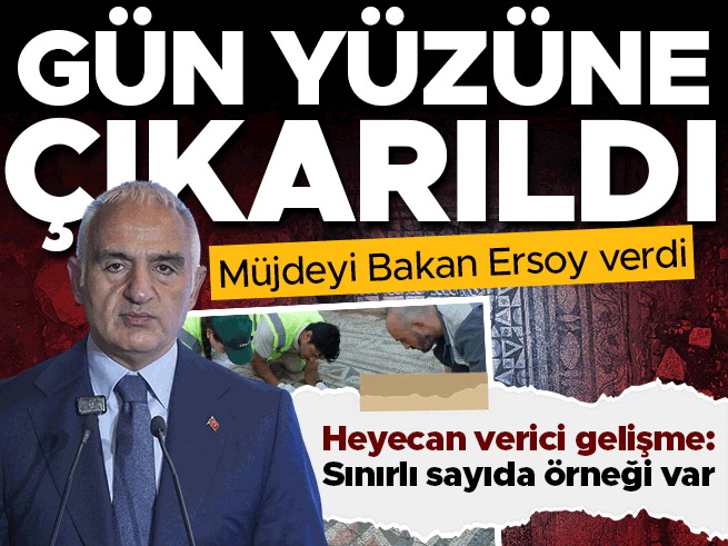 Antalya'da nadir nehir tanrısı mozaiği bulundu: Bakan Ersoy duyurdu