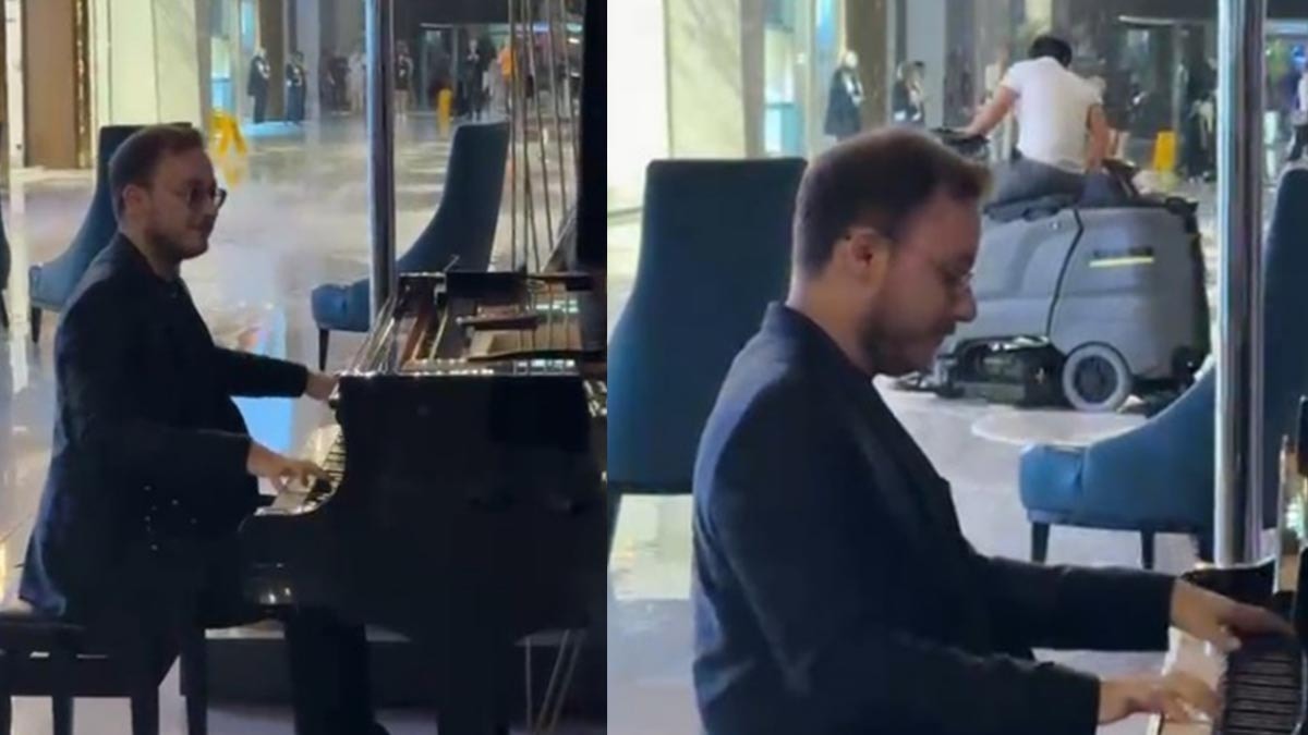 Antalya'da su basan otelde piyanistten unutulmaz anlar