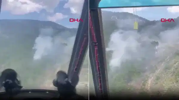 Antalya'da Yıldırım Düşen Ormanlık Alanda Yangın Söndürüldü