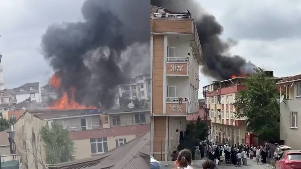 Arnavutköy'de Çatı Yangını: Tadilat Sırasında Tüp Patladı