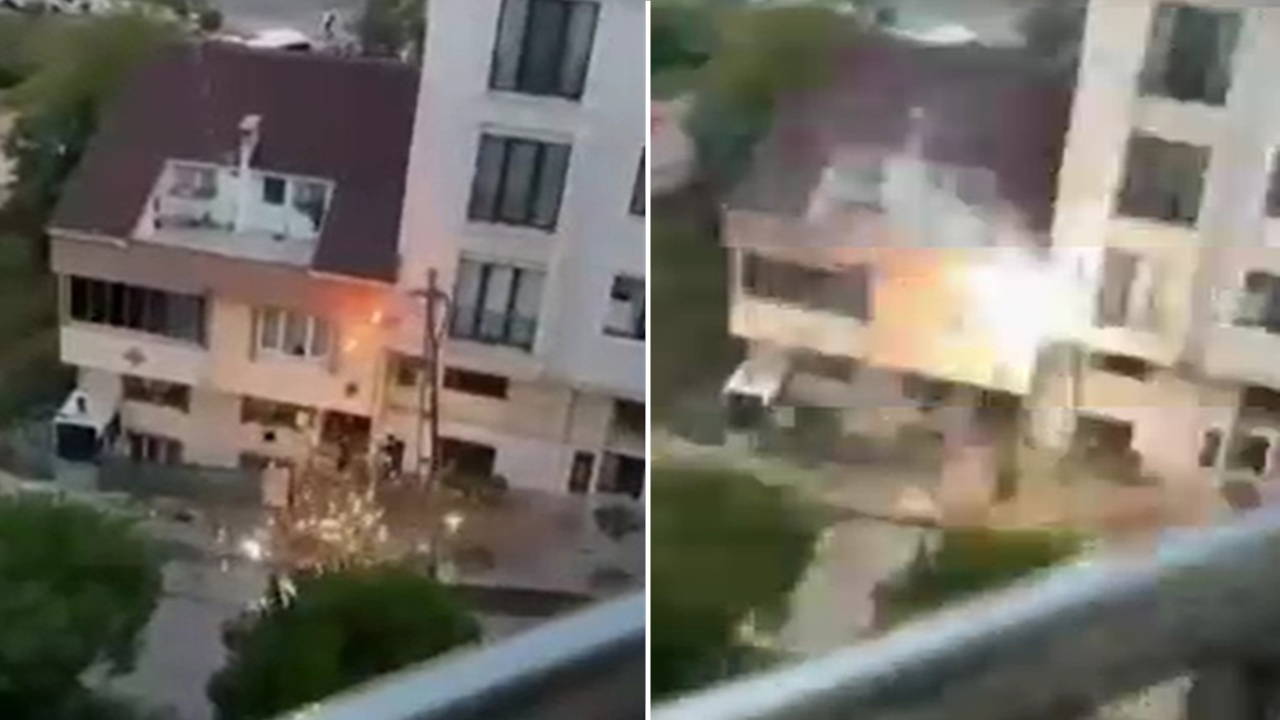 Arnavutköy'de elektrik direğinde patlama: Mahalle panik içinde
