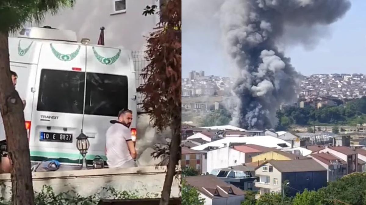 Arnavutköy'de fabrika yangını: Alevlere müdahale sürüyor