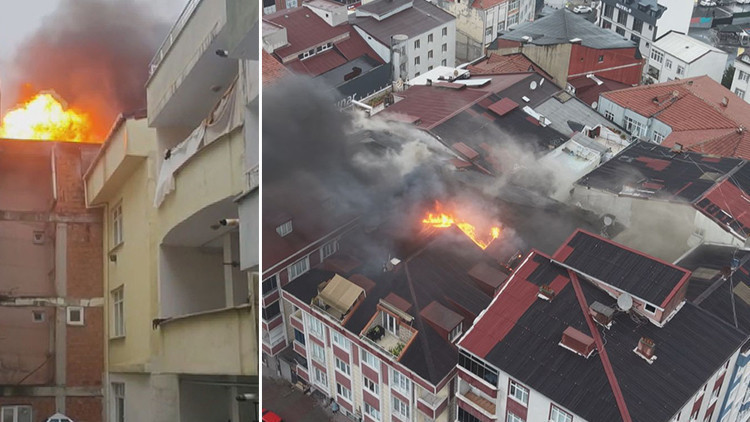 Arnavutköy'de 5 Katlı Binada Yangın: Mahsur Kalanlar Kurtarıldı