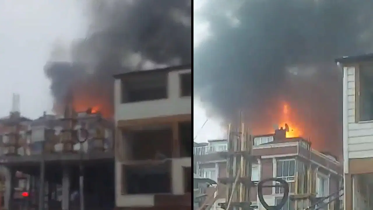Arnavutköy'de 5 katlı binada yangın: Mahsur kalanlar kurtarıldı