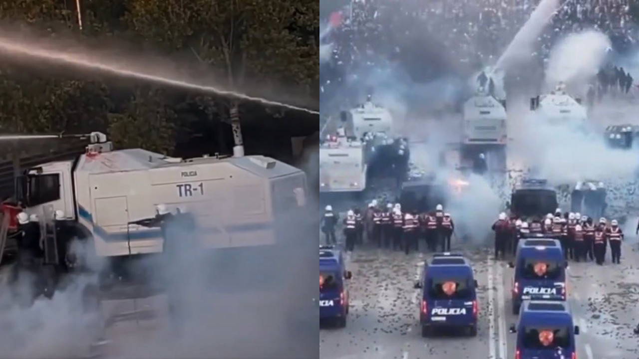 Arnavutluk Protestolarında Türk TOMA'ları Kullanıldı