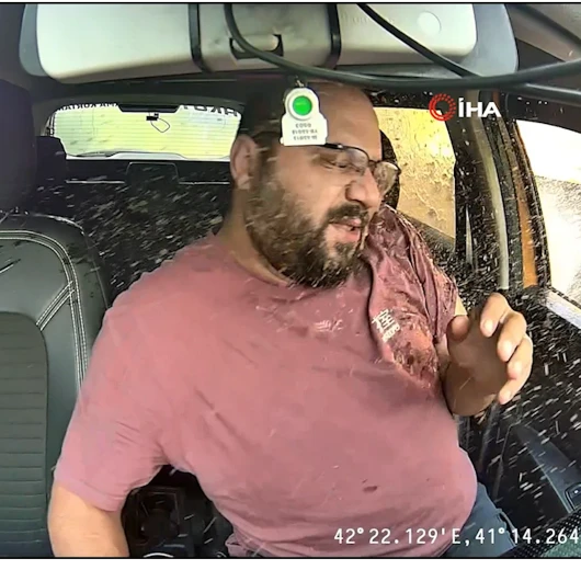 Artvin'de Taksici Şans Eseri Faciadan Döndü