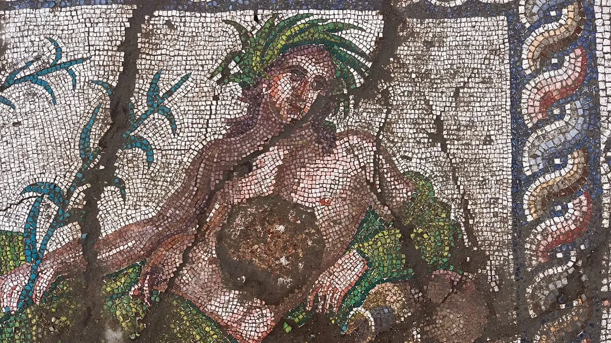 Aspendos'ta Eurymedon Mozaiği gün yüzüne çıktı