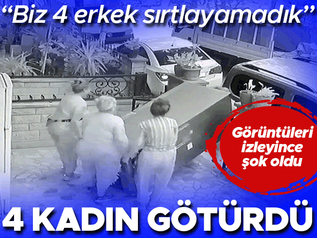 Avcılar'da 100 Kiloluk Buzdolabını 4 Kadın Sırtlanıp Çaldı