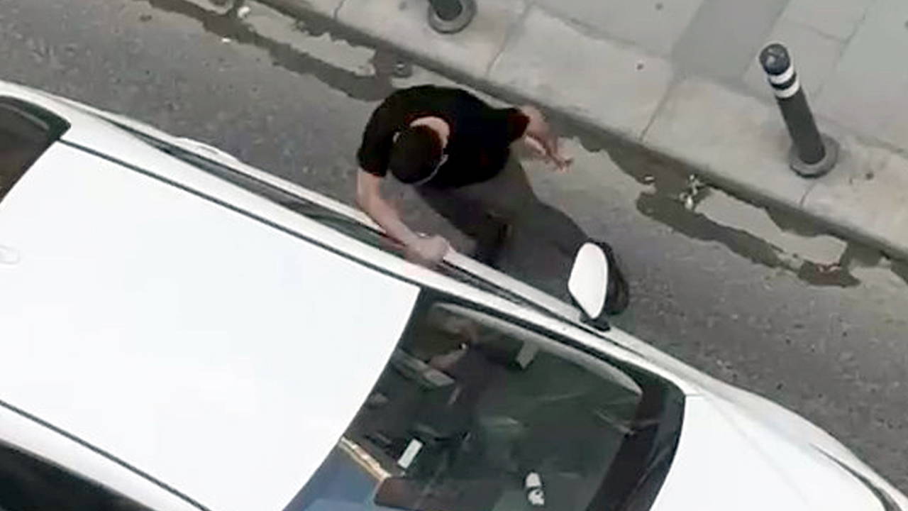 Avcılar'da kazaya neden olan sürücüye yumruklu tepki