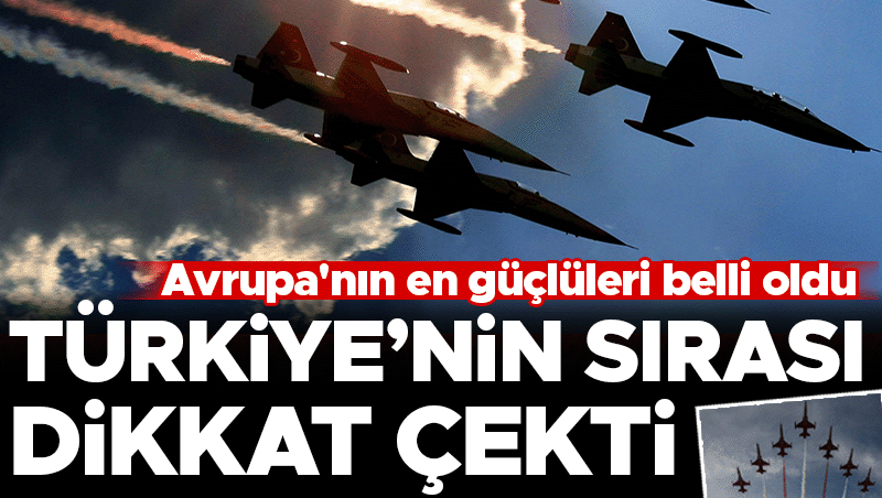 Avrupa'nın Güçlü Hava Kuvvetleri Sıralaması: Türkiye Zirveye Oynuyor